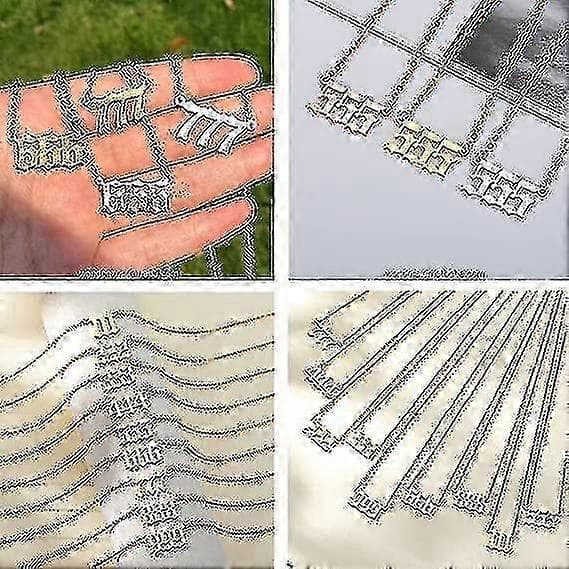 Englenummer Halskæde Guld Rustfrit Stål Numerologi Smykker 222 222