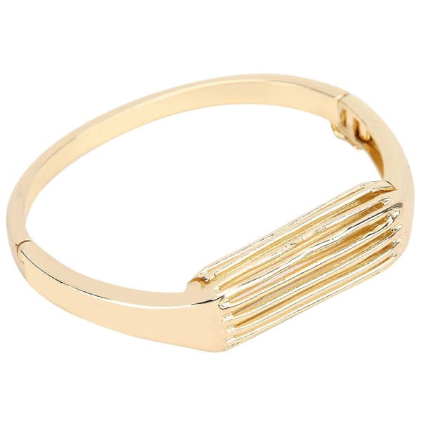 Armbånd i rustfrit stål Metalarmbånd Håndledsdekorationstilbehør til Fitbit Flex 2 Guld