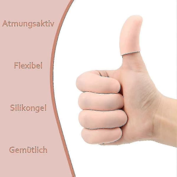 20 st fingertoppar i silikon för fingerskydd