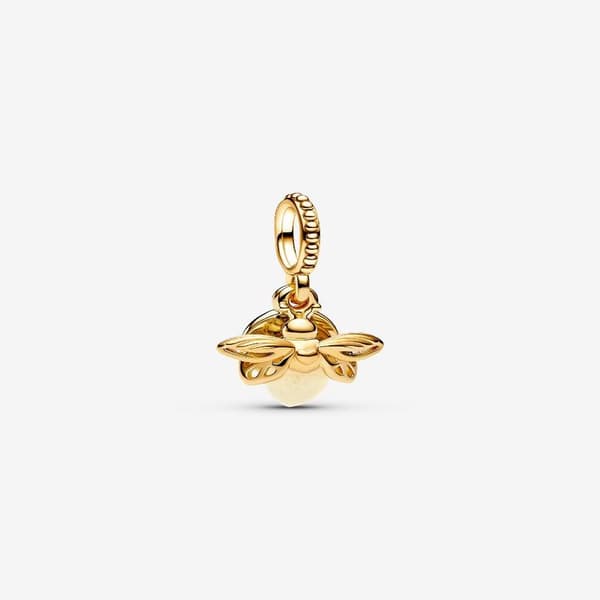 Pandora - Itsevalaiseva riipuskoru tulikärpänen - 14k kultapinnoitus