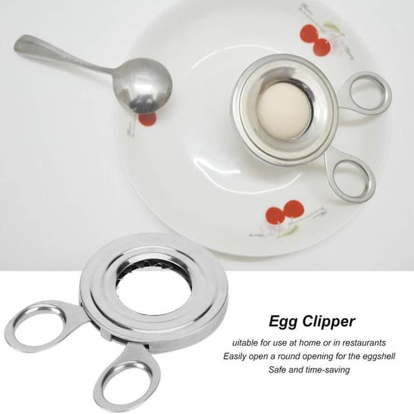 Eggeskjærer i rustfritt stål 10 cm x 6,5 cm for matlaging og servering