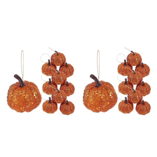 Orange skum-græskar Halloween-pynt til dekoration, 20 stk. ornamenter
