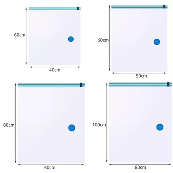 Vacuum Storage Bags in Various Sizes - 10 pcs 778