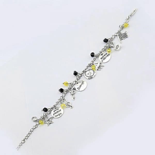 Hamilton Broadway \"Raise Your Voice\" Musik Berlock Armband Gitarrspänne Unisex Silver Silver