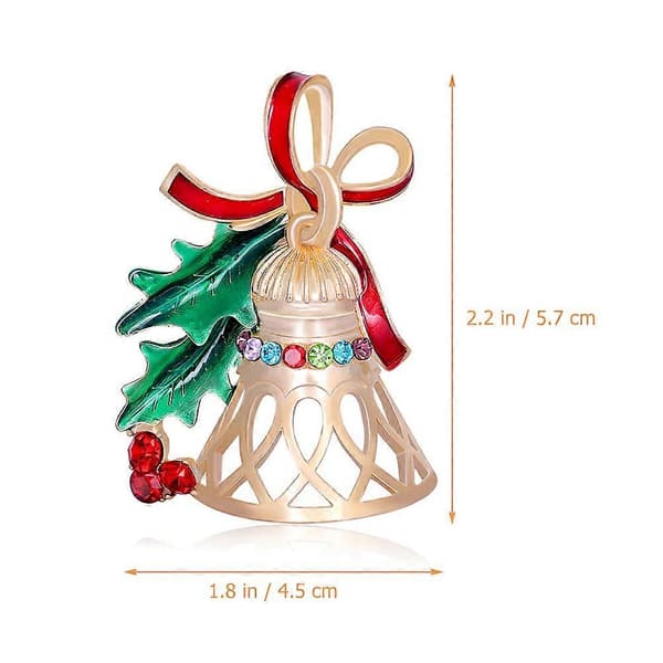 Julebroche til kvinder, klokkeformet, multi-legering, 1 stk.