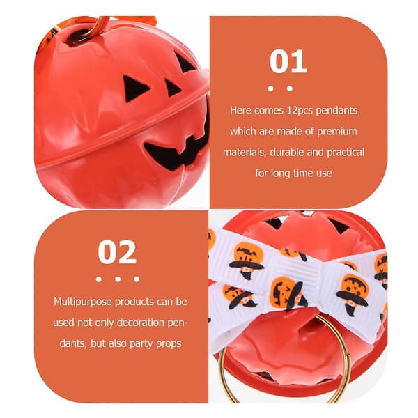 Halloween fest-vedhæng dekorative græskar-charms til 36 stk. 4CM Orange