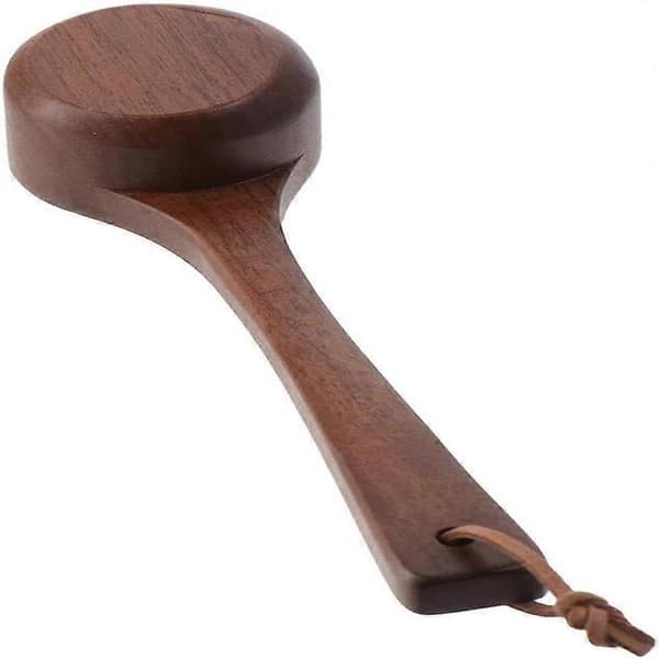 Langskaftet valnøtttreskje, 17 cm, for kaffebønner, hele bønner eller te