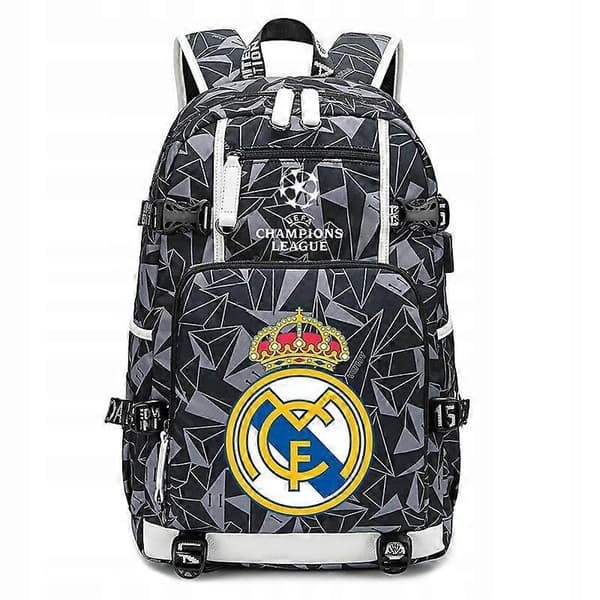 Real Madrid Mbappé Vattentät Barnryggsäck A4 Stor Kapacitet - Perfekt