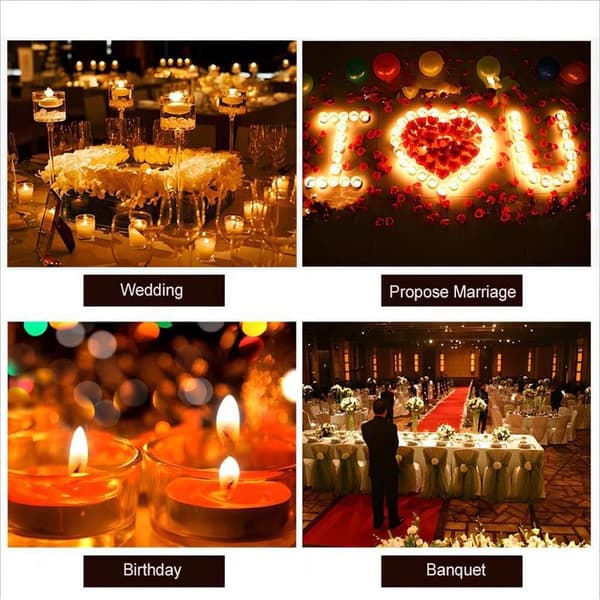 Rechargeable Tealights, 12 pcs Rechargeable Candles
