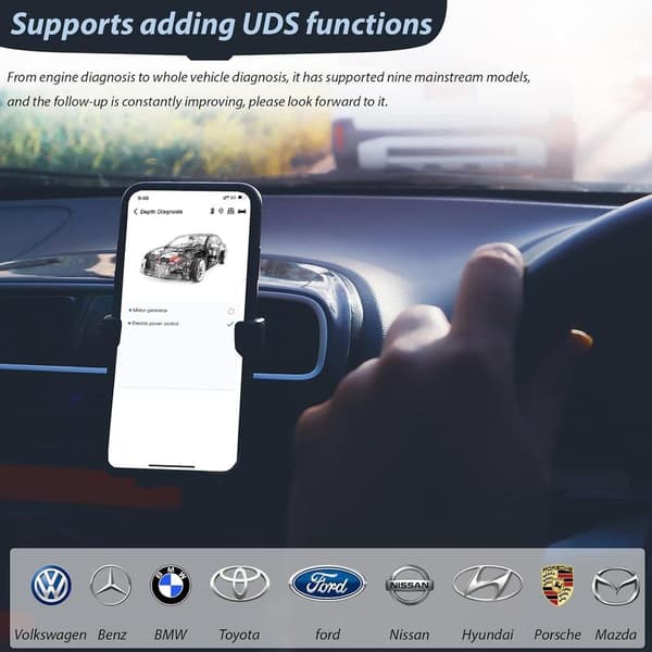 OBD2-scanner automatisk kodelæser med Bluetooth køretøjskodelæser automatisk scanner ABS SRS transmissionsdiagnoseværktøj