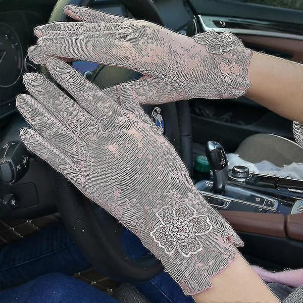 Blomstrede blondehandsker til bryllup, opera, fest, flapper blondehandsker