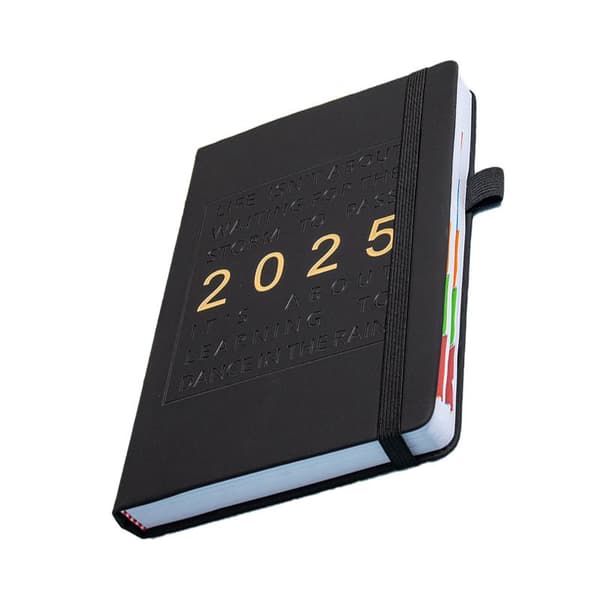 2025 Diary - Stylish Daily Planning Calendar for Maximum Organization Svart