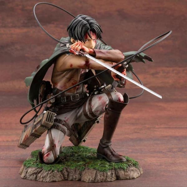 Attack On Titan Levi Ackerman PVC Figur Anime Action Figur Modell Leke