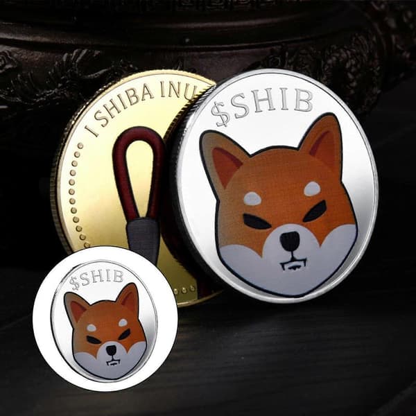 Jernbelagt Samling Dogecoin Mønt Souvenir Samler Sølv