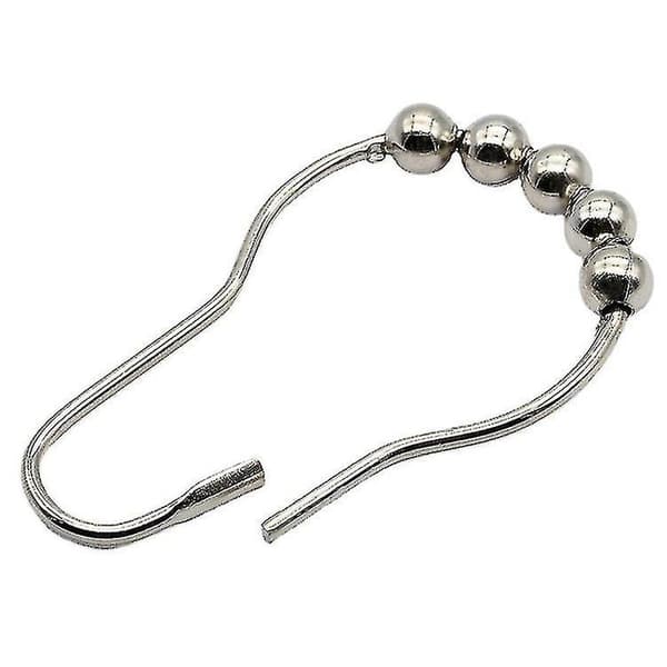20 st Duschdraperiring Rostfri Metall Duschkrok Ring Duschring För Draperirulle Duschdraperikrok