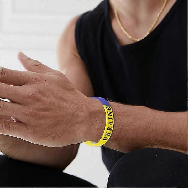Ukraina Segmenterat Ukraina armband handledsband 5st Grön 5pc Green