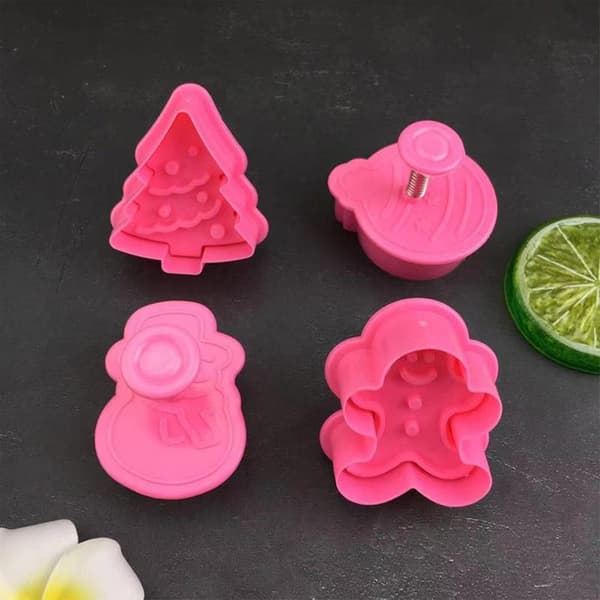 4-pack Plastkakformar Julmotiv Kakformar DIY