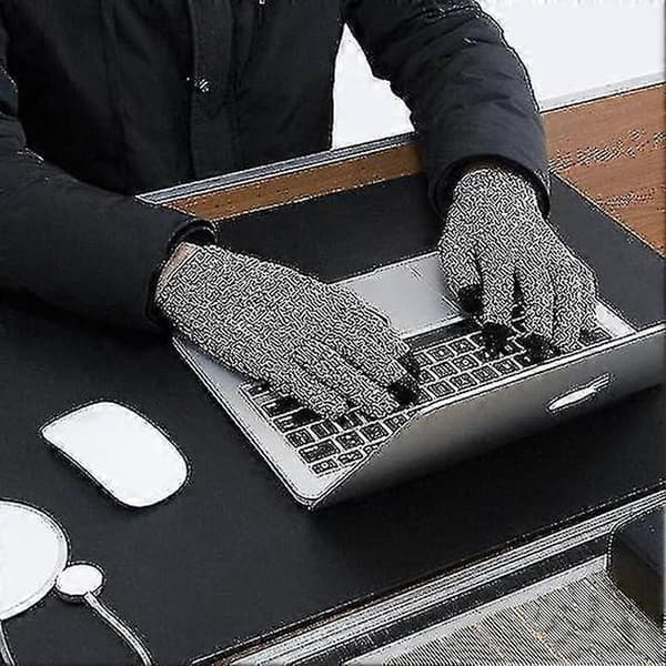 Vinterhandsker til mænd og kvinder, varme handsker med berøringsskærm og termisk blødt strikfor, elastisk manchet