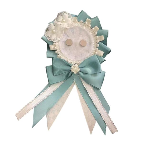 DIY Anime Badge Holder Blank Fester Retro Multipurpose for Hatt Kjole Blå