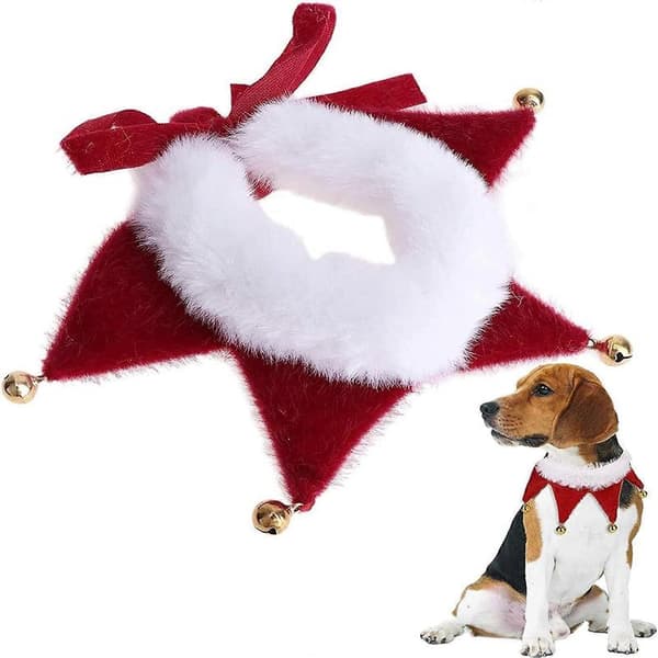 Julhalsband för husdjur med bjällror