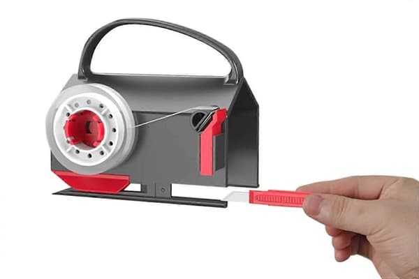 2-pack presentpappersskärare och tejpdispenser för dubbel användning för julklappsinslagning