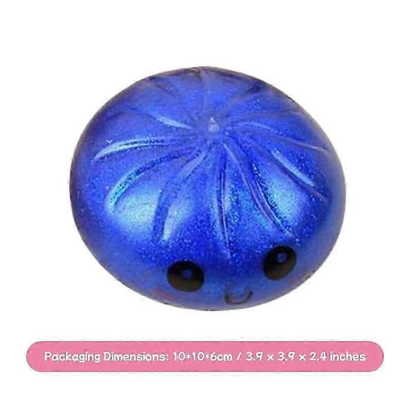 Glitter Dumpling Squishy Box Angstlindrende Fidget Dekompression Dej -Ny Vare Blå Blue