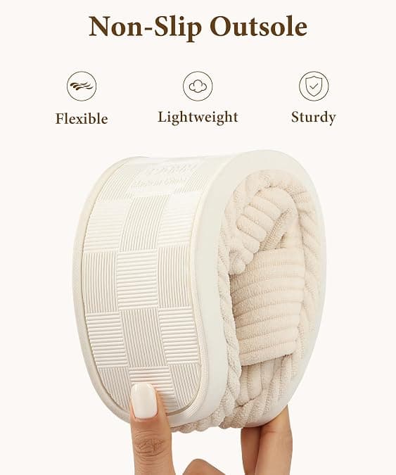 Memory Foam Tofflor för Kvinnor Öppen Tå Inomhusskor