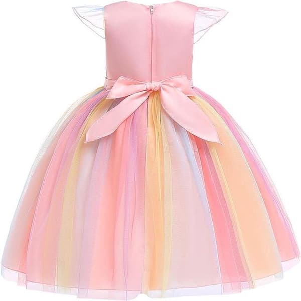 Barn Vinter Prinsessekjole Rose Varm Glitter Maskeradekjole Jenter Rosa 110 Roze
