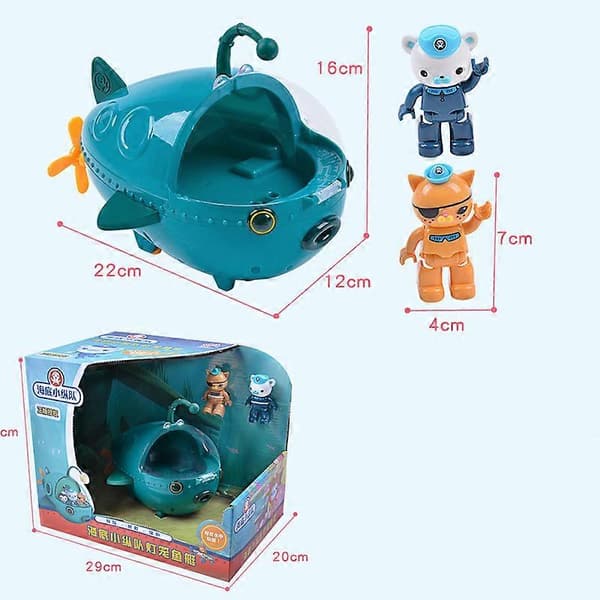 Octonauts Ubådslegetøj Lygtefisk Båd Figur Model Dukke Actionfigurer Legetøj Gaver