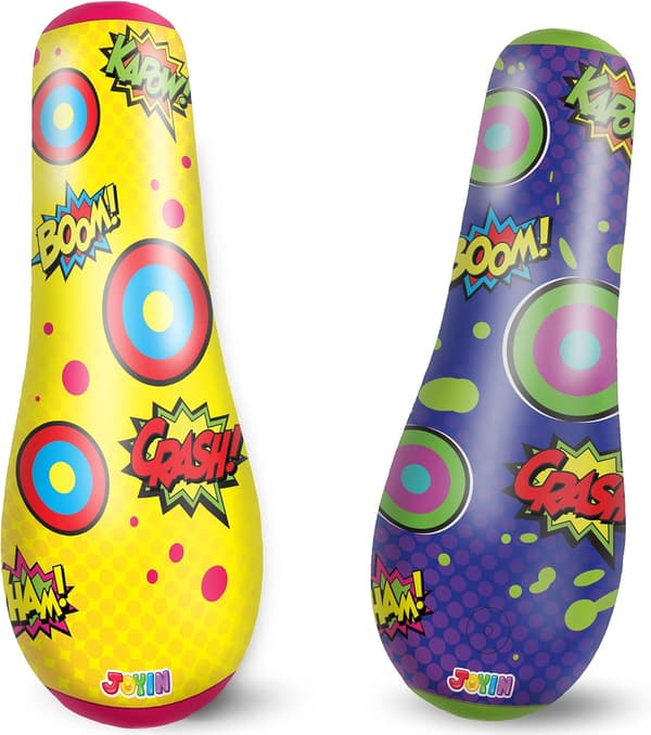 2-pack Inflatable Bopper, 47 inch Kids Punching Bag with Bouncing Rebound, Inflatable Punching Bag