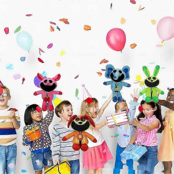 8 kpl Hoppy Plush Smiling Critters -pehmoleluja
