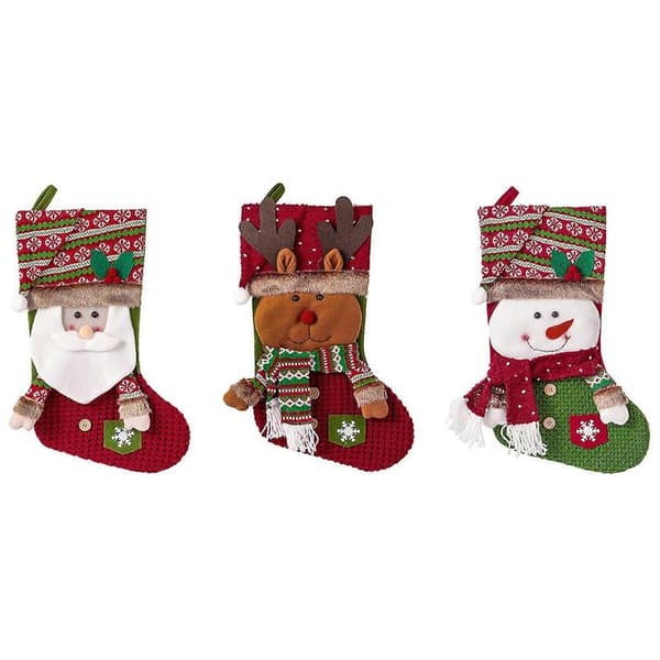 Jultomte Snögubbe Älg Presentstrumpor - Julgransdekoration