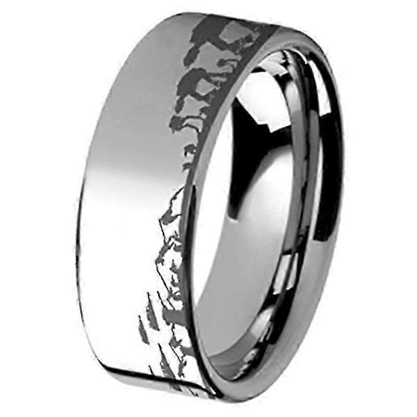 Titanium Stålring Film Star Wars Alliance Galactic Empire Ring Rustfrit Stålring Sølv 8mm 7 Silver 8mm 7