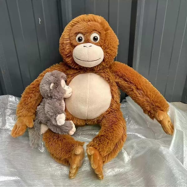 Punch Monkey Pehmolelu, Vauvaapina & Orangutan Pehmolelu, Suojaa Punch Orangutan Pehmolelua, Söpö Apina Pitelee Pehmolelua B B