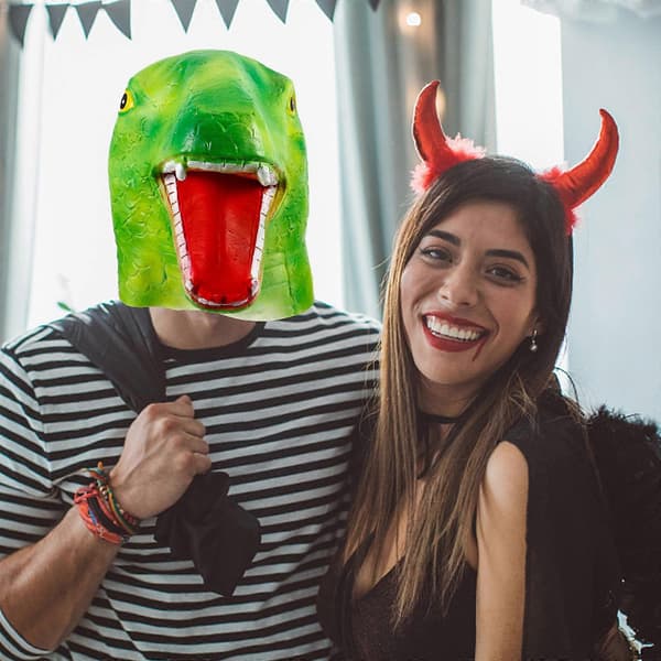 Dekorativ slangehode-maske Halloween-tilbehør for voksne 1 stk