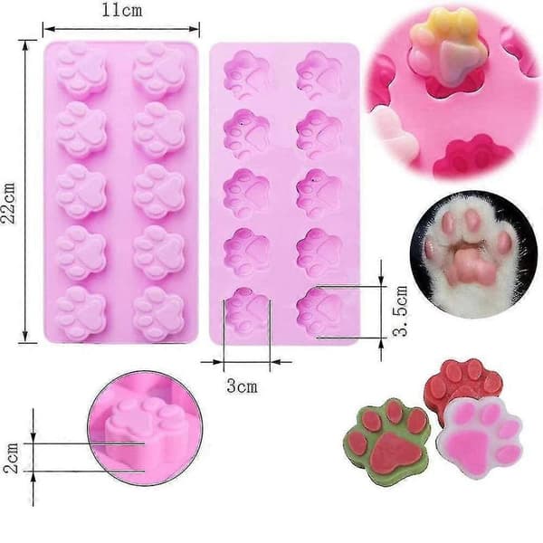 5 Deler Hundekjeks Bakeform Hundegodbiter Silikonform Bakematte Hundekjeks Kutter