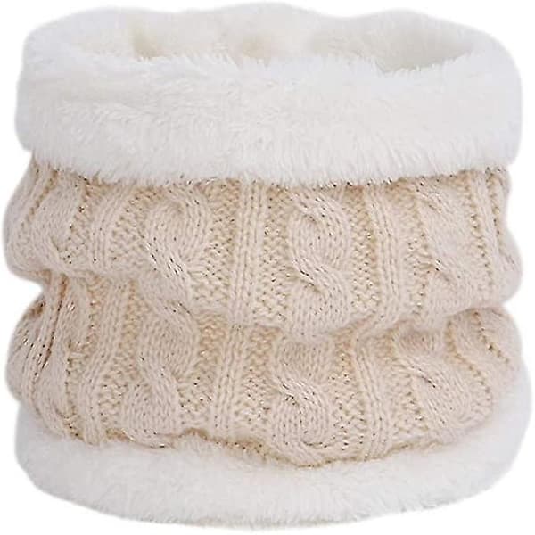 Varmt babylue- og skjerfsett med pelsdusk Beige