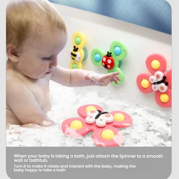 3-pakka - Fidget Spinner imukupilla lapsille - Monivärinen pyörivä lelu, pyörimisiloa