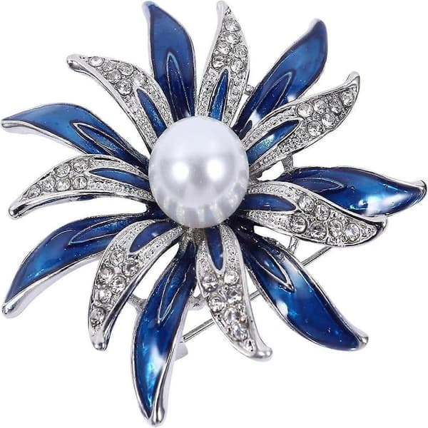 Dam Brosch, Blomma Kristall Brosch Brosch Bröllopsmottagning Utskuren Blomma Brosch Brosch