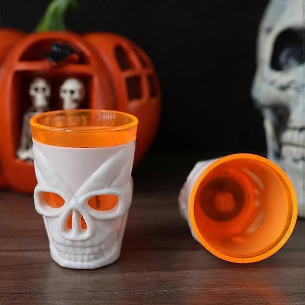 Lysende kraniekop til Halloween-festdekoration 400 ml 12pcs Purple