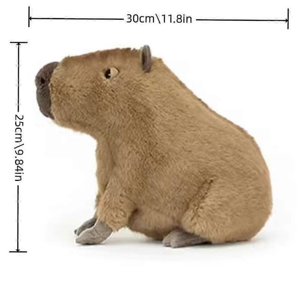 Kapybara plysj kosedyrleke for barn, 40 cm