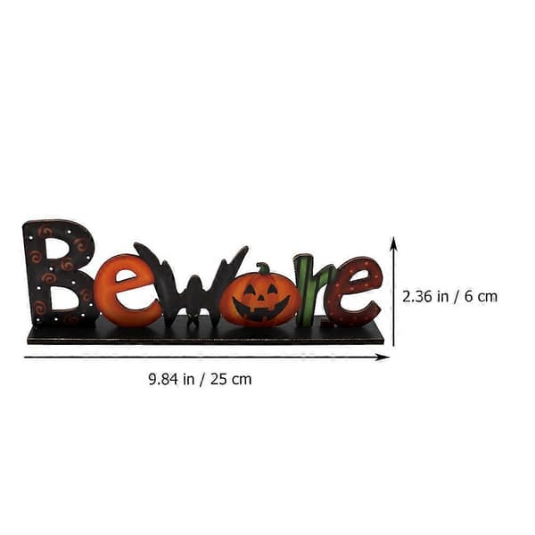 Festlig utskuren Halloween-dekoration i trä, 1 st