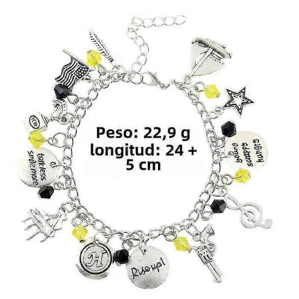 Hamilton Broadway \"Raise Your Voice\" Musik Berlock Armband Gitarrspänne Unisex Silver Silver
