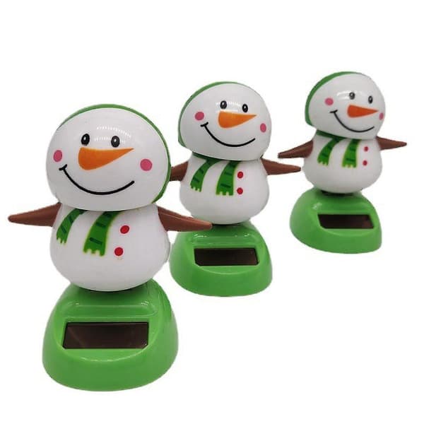 Solcellsdansande Snögubbe Söt Jultomte Julgransleksak, solcellsdriven dansande Santa With Open Hands