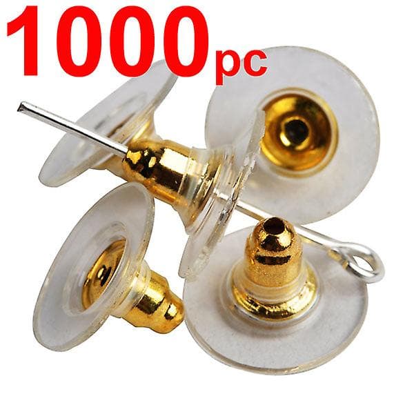 X1000 Øreringe Guld Metal Prop Stud Stoppere Fund Stolpe Bagside Bulk