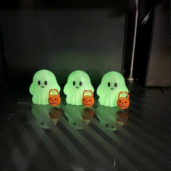 Mini Halloween-pynt - Spøkelse- og gresskardesign - for kontorhyllen B