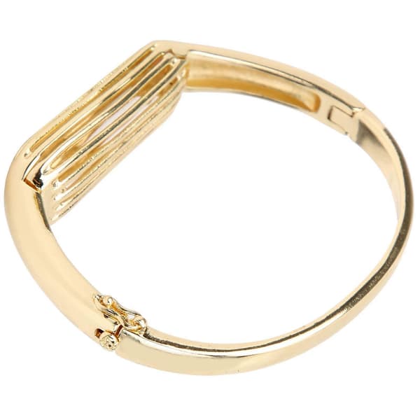 Armbånd i rustfritt stål Metallarmbånd Håndleddsdekorasjonstilbehør for Fitbit Flex 2 Gull