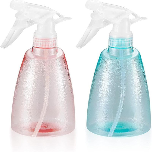 2 Sprayflaskor 500ml Trädgård Frisör Växt Blomma - Rosa/grön