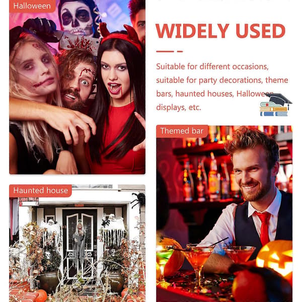 Halloween kunstig hånd i plast til dekoration, gråt tilbehør til spøgelseshus