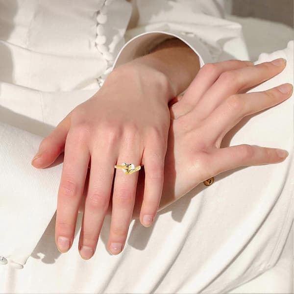 Hender Klemmer Hjertering Hypoallergen Rustfri Ring for Frieri Gave Nummer 9 Number 9